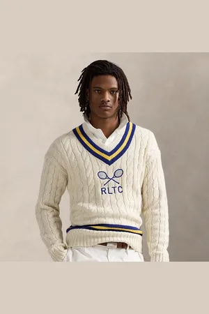 Ralph Lauren Geborduurde crickettrui van katoenmix