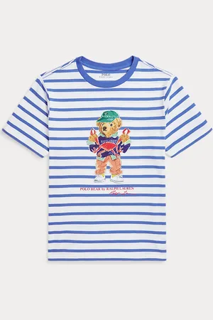 Ralph Lauren Gestreept katoenjersey Polo Bear T-shirt