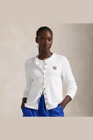 Ralph Lauren French terry vest met logo en vlag