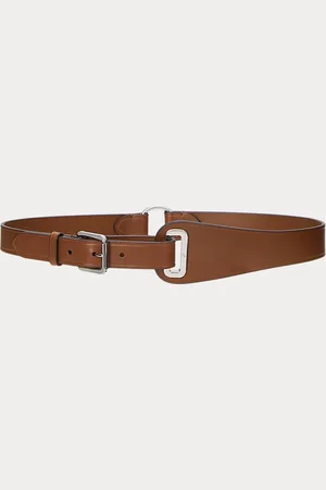 Ralph Lauren Leren riem met band en oogje
