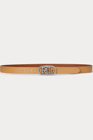 Ralph Lauren Smalle omkeerbare leren riem met logo