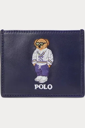 Ralph Lauren Leren kaartenhouder met Polo Bear