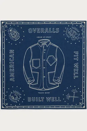 Ralph Lauren Indigo katoenen bandana met afbeelding
