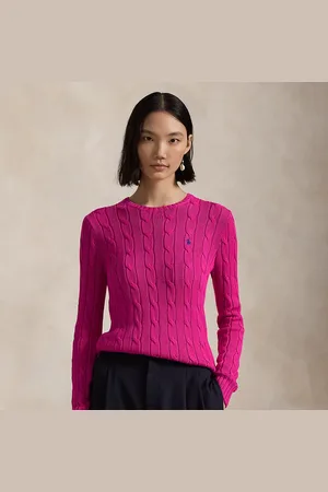 Ralph Lauren Katoenen kabeltrui met ronde hals