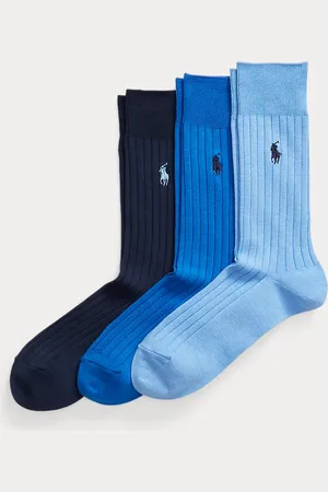 Ralph Lauren 3-pack geribbelde sokken van katoenmix