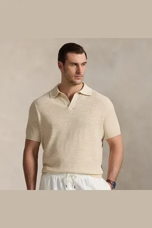 Ralph Lauren Grotere Maten - Katoen-linnen trui met textuur
