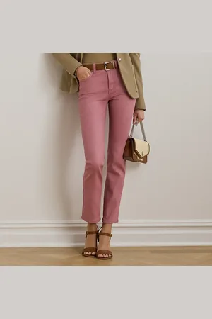 Ralph Lauren Enkeljeans met hoge taille en coating