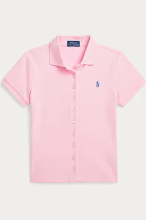 Ralph Lauren Stretch mesh Polo-shirt met knopen voor