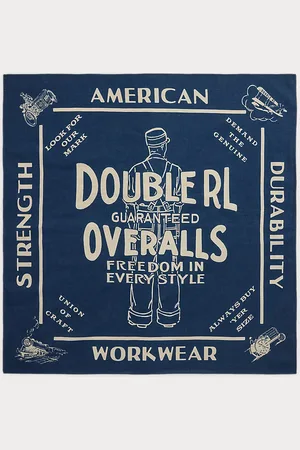 Ralph Lauren Indigo katoenen bandana met afbeelding