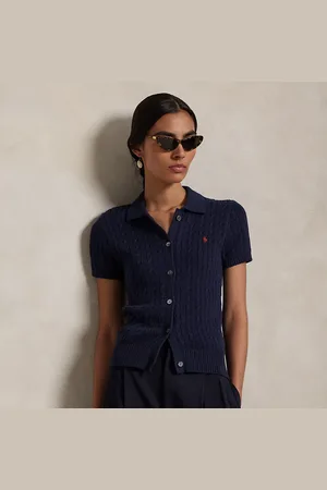 Ralph Lauren Katoenen Polo kabelvest met korte mouwen