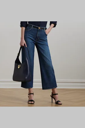 Ralph Lauren Cropped hoge jeans met wijde pijp