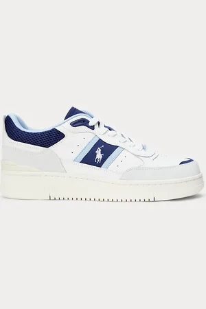 Ralph Lauren Masters Sport sneaker van leer en suède