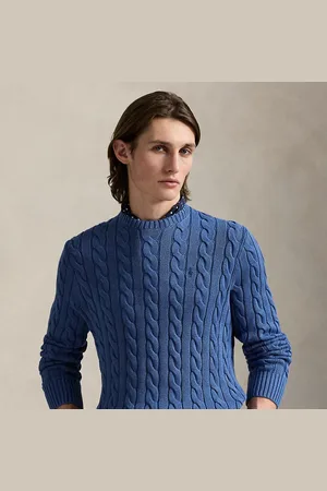 Ralph Lauren Garengeverfde katoenen kabeltrui