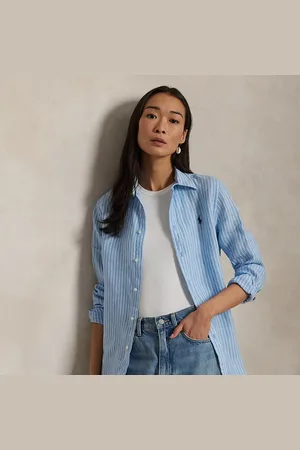 Ralph Lauren Classic fit gestreept linnen overhemd