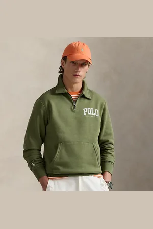 Ralph Lauren Fleece sweatshirt met kraag en logo