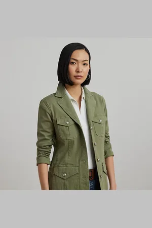 Ralph Lauren Stretchkatoenen canvas blazer