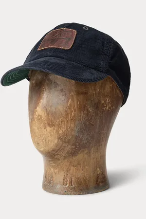 Ralph Lauren Corduroy truckerpet met leren patch