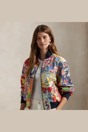 Ralph Lauren Tropische gebloemde keperstof bomberjack