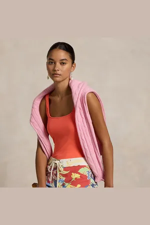 Ralph Lauren Tropisch gebloemde keperstof surfshort