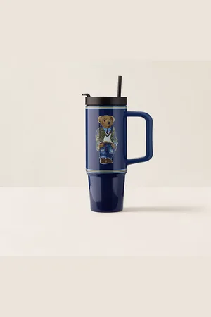 Ralph Lauren Heritage Polo Bear waterfles met rietje