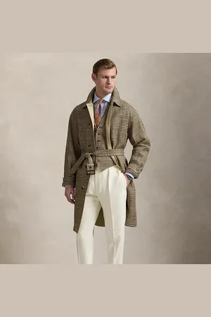 Ralph Lauren Omkeerbare tweed-poplin topcoat