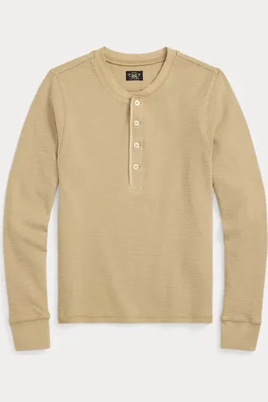 Ralph Lauren Garment-dyed wafelgebreid henley-shirt