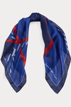 Ralph Lauren Vierkante sjaal met touwprint