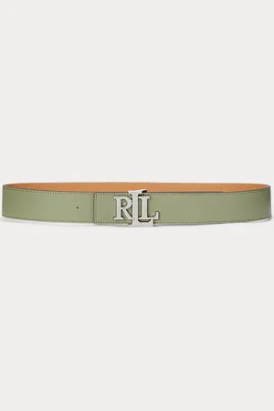 Ralph Lauren Omkeerbare brede leren riem met logo