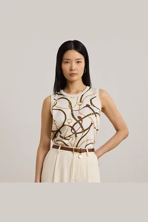 Ralph Lauren Mouwloze trui met riemprint