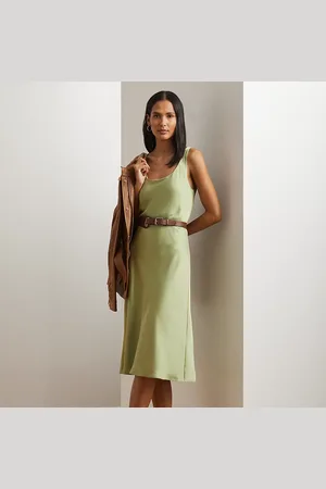 Ralph Lauren Charmeuse mouwloze cocktailjurk