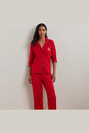 Ralph Lauren Jersey slaapset met geruite afwerking