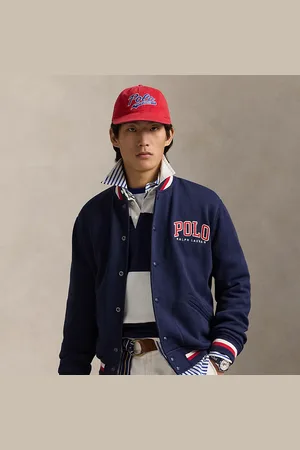 Ralph Lauren Fleece baseballjack met collegelogo