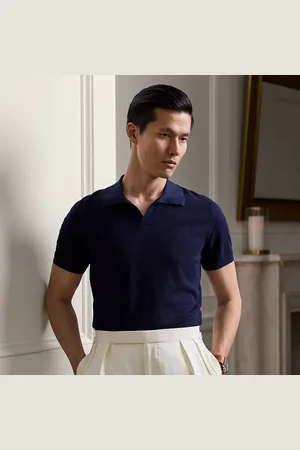Ralph Lauren Zijde-katoenen trui met textuur