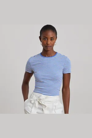 Ralph Lauren Gestreept stretch katoenen T-shirt