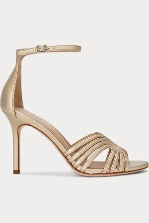 Ralph Lauren Allie metallic sandaal met bandjes
