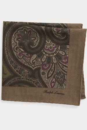Ralph Lauren Kasjmier-zijden pochet met paisleyprint