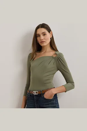 Ralph Lauren Asymmetrisch stretch jersey top