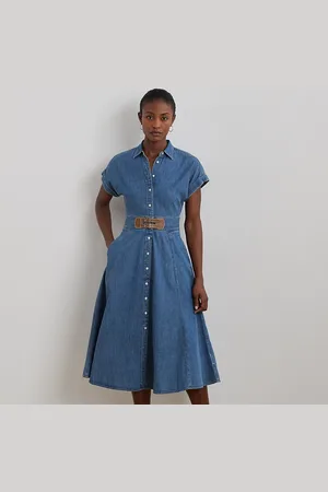 Ralph Lauren Denim overhemdjurk met gesp