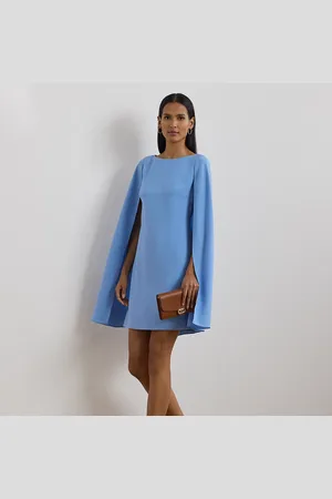 Ralph Lauren Georgette cocktailjurk met cape