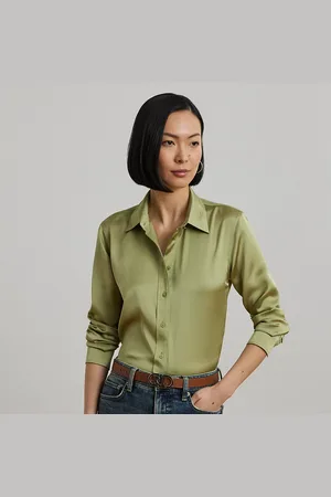 Ralph Lauren Classic fit satijnen charmeuse overhemd