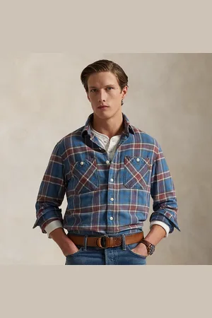 Ralph Lauren Classic fit geruit keper werkoverhemd