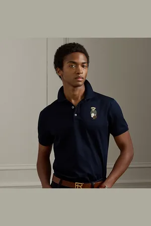 Ralph Lauren Custom slim Polo-shirt met Polo Bear