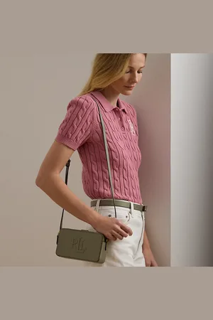 Ralph Lauren Witley medium leren crossbodyportemonnee