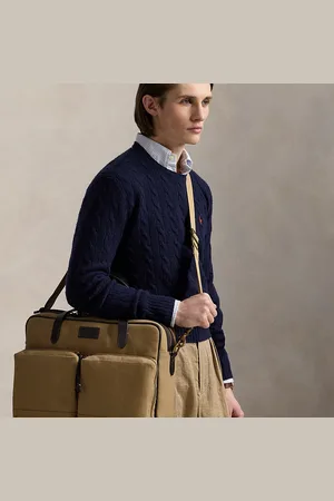 Ralph Lauren Canvas reistas met leren afwerking