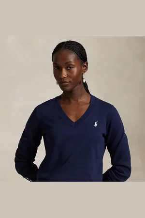 Ralph Lauren Trui met V-hals van katoenmix