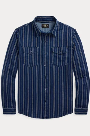 Ralph Lauren Indigo gestreept werkoverhemd