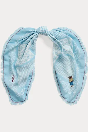 Ralph Lauren Polo Bear patchwork vierkante sjaal