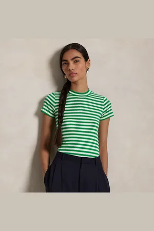 Ralph Lauren Geribbeld katoenen T-shirt met strepen