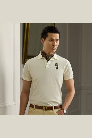 Ralph Lauren Custom slim Polo-shirt met Polo Bear