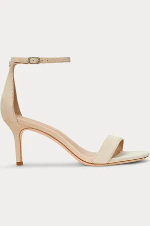 Ralph Lauren Allie su??de sandaal met halfhoge hak
